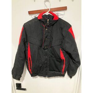 Tomorrow's Generation Vintage 90's Boys Full Zip Ski Jacket, Red/Black, Size 18